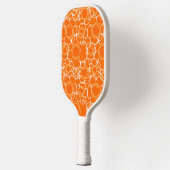 Abstracte lineaire matrix (oranje) fijne kunst pickleball paddle (Links)