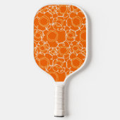 Abstracte lineaire matrix (oranje) fijne kunst pickleball paddle (Achterkant)