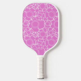 Abstracte lineaire matrix (zacht roze) fijne kunst pickleball paddle