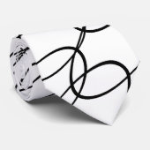 Abstracte lineaire ovalen stropdas (Opgerold)