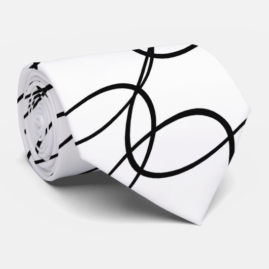 Abstracte lineaire ovalen stropdas (Opgerold)