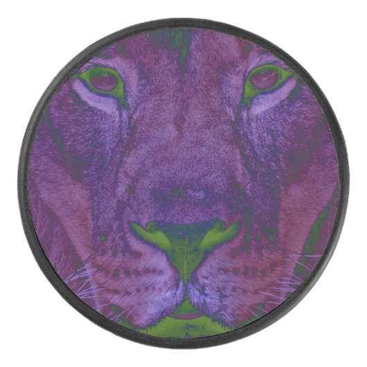 Abstracte Lion Hockey Puck (Voorkant)