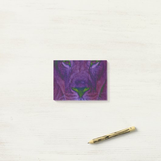 Abstracte lion-Post-it® notes (Op bureau)