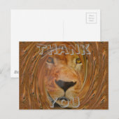 Abstracte Lion Safari Art Print Briefkaart (Voorkant / Achterkant)