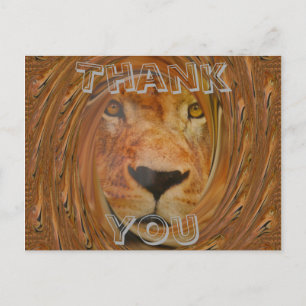Abstracte Lion Safari Art Print Briefkaart