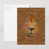 Abstracte Lion Safari Art Print Briefkaart (Voorkant / Achterkant)
