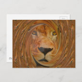 Abstracte Lion Safari Art Print Briefkaart (Voorkant / Achterkant)
