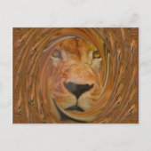 Abstracte Lion Safari Art Print Briefkaart (Voorkant)