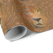 Abstracte Lion Safari Art Print Cadeaupapier (Rol Hoek)