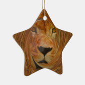 Abstracte Lion Safari Art Print Keramisch Ornament (Rechts)