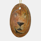 Abstracte Lion Safari Art Print Keramisch Ornament (Links)