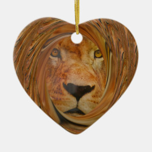 Abstracte Lion Safari Art Print Keramisch Ornament