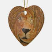 Abstracte Lion Safari Art Print Keramisch Ornament (Links)