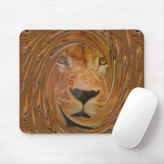 Abstracte Lion Safari Art Print Muismat (Met muis)