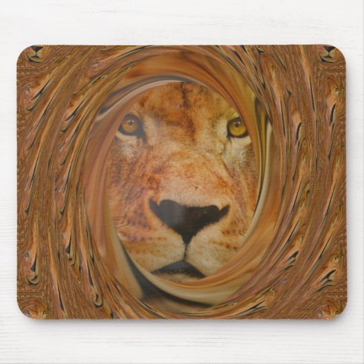 Abstracte Lion Safari Art Print Muismat (Voorkant)
