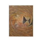 Abstracte Lion Safari Art Print Notitieblok (Linkerzijde)