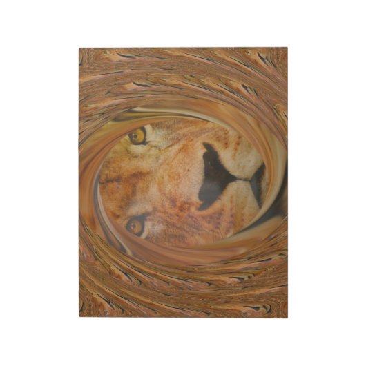 Abstracte Lion Safari Art Print Notitieblok (Linkerzijde)