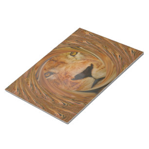 Abstracte Lion Safari Art Print Notitieblok