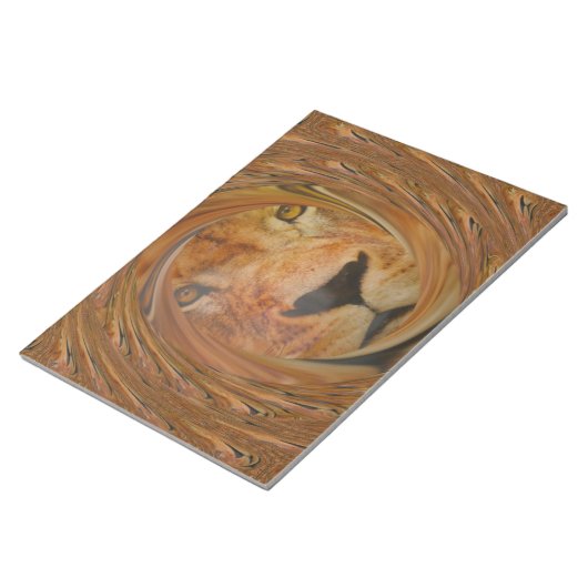 Abstracte Lion Safari Art Print Notitieblok (Schuin)