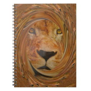 Abstracte Lion Safari Art Print Notitieboek