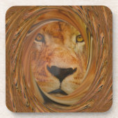 Abstracte Lion Safari Art Print Onderzetter (Voorkant)