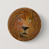 Abstracte Lion Safari Art Print Ronde Button 5,7 Cm (Voorkant)