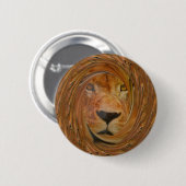 Abstracte Lion Safari Art Print Ronde Button 5,7 Cm (Voorkant /achterkant)