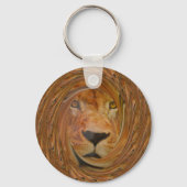 Abstracte Lion Safari Art Print Sleutelhanger (Voorkant)