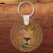 Abstracte Lion Safari Art Print Sleutelhanger (Voorkant)