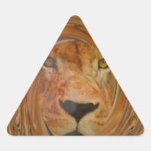 Abstracte Lion Safari Art Print Sticker (Voorkant)