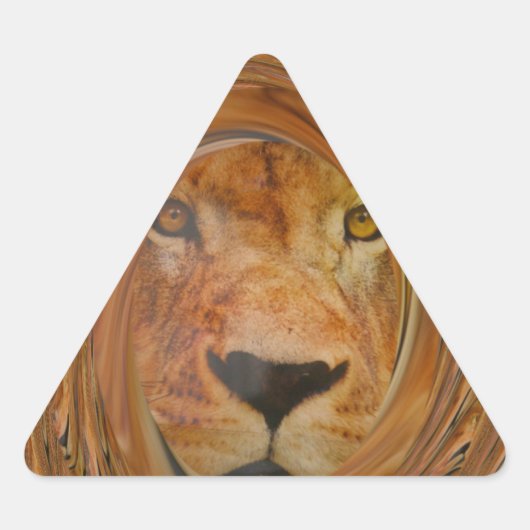 Abstracte Lion Safari Art Print Sticker (Voorkant)
