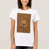 Abstracte Lion Safari Art Print T-shirt (Voorkant)