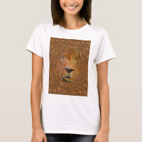 Abstracte Lion Safari Art Print