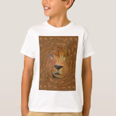 Abstracte Lion Safari Art Print T-shirt (Voorkant)