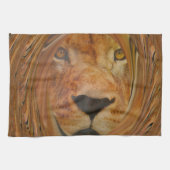 Abstracte Lion Safari Art Print Theedoek (Horizontaal)