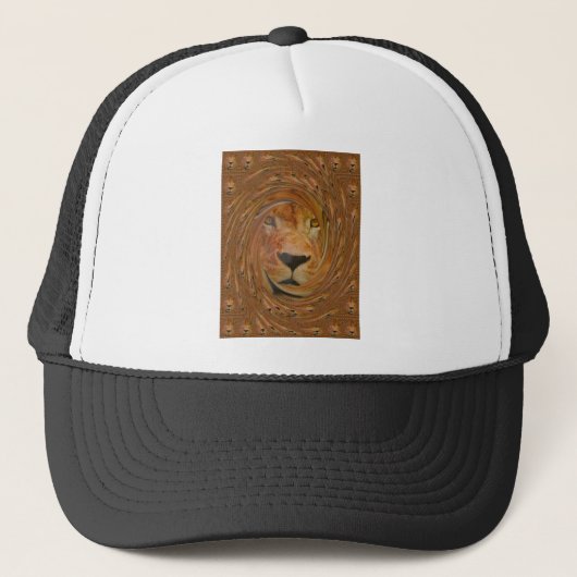 Abstracte Lion Safari Art Print Trucker Pet (Voorkant)