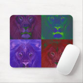 Abstracte Lions Mousepad Muismat (Met muis)