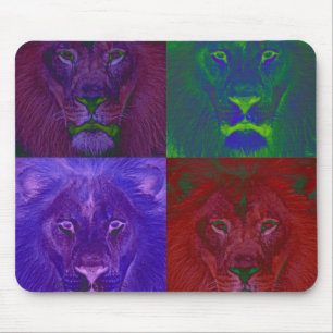 Abstracte Lions Mousepad Muismat