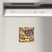 Abstracte lionschildering magneet (Insitu (Vaatwasser))