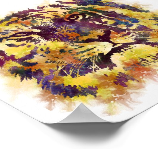 Abstracte lionschildering poster (Hoek)