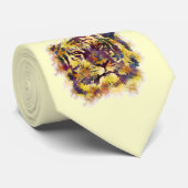 Abstracte lionschildering stropdas (Opgerold)