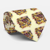 Abstracte lionschildering stropdas (Opgerold)