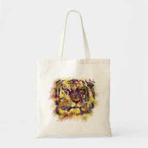 Abstracte lionschildering tote bag