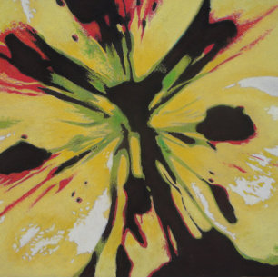 abstracte lippenbloem, helder en kleurrijk legpuzzel