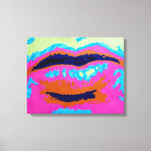 Abstracte lips met Prints van het Canvas