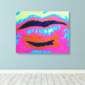 Abstracte lips met Prints van het Canvas (Insitu (Houten vloer))
