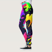 Abstracte Liquid Color Explosion Art Leggings (Links)