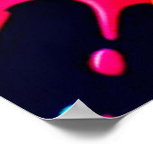 Abstracte Liquid Color Explosion Art Poster (Hoek)