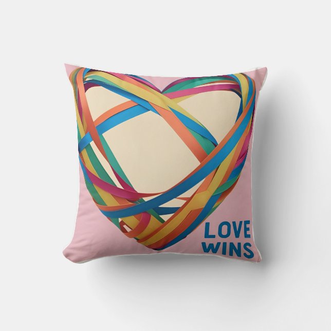 Abstracte Liquid Love: LGBTQ+ wint Kussen (Voorkant)