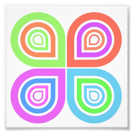Abstracte logo foto afdruk (Voorkant)